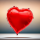 Herz Metallluftballon – Rot | 41 cm Dekorativer Folienballon in Herzform