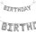Birthday Metall Folien Ballon Girlande silber | 41 cm Folienballon Girlande Birthday
