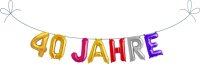 40 Jahre Metall Folien Ballon Girlande bunt | 41 cm...