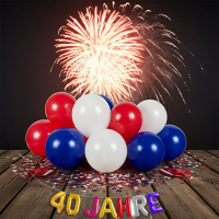 40 Jahre Metall Folien Ballon Girlande bunt | 41 cm...