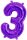 Metall Folien Ballon Ziffer 3 violett – 41 cm Zahlenballon
