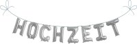 Hochzeit Metallluftbalon Girlande - silber | 41 cm...