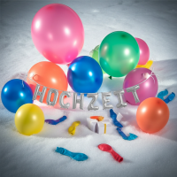 Hochzeit Metallluftbalon Girlande - silber | 41 cm...