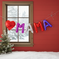 ❤️ MAMA Metall Folien Ballon Girlande bunt | 41 cm...