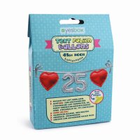 Folienballon Girlande „25“ silber – 41 cm Partydeko zum 25. Geburtstag