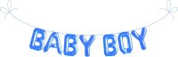Baby BOY Metall Folien Ballon Girlande bunt | 41 cm...