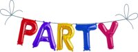 Party Metall Folien Ballon Girlande bunt | 41 cm...