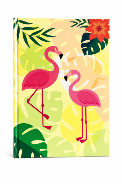 Notizbuch A5 kariert 80 Blatt 80 g/m² – Flamingo Tropic