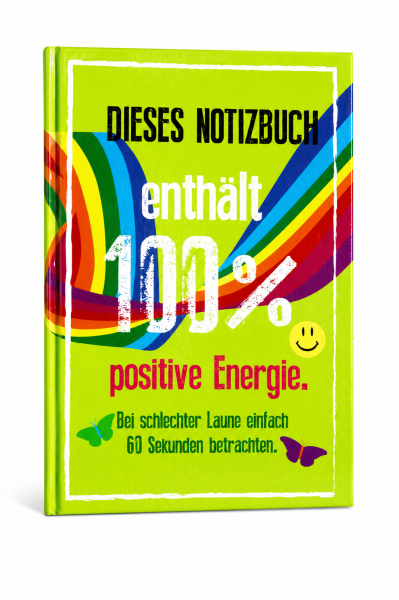 Notizbuch A5 kariert 80 Blatt 80 g/m² – Positive Energie
