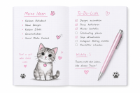 Notizbuch A5 kariert 80 Blatt 80 g/m² – Katzenmotiv Ich könnt Dich knutschen – weitere Produktansicht