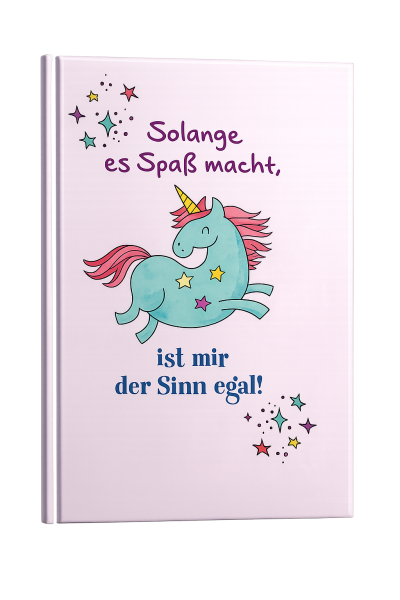 Notizbuch A5 kariert 80 Blatt 80 g/m² – Einhorn Spaß